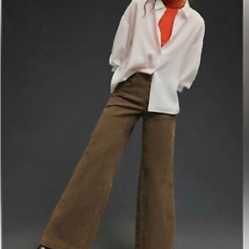 EUC Pilcro Anthropologie Gwen Wide Leg Corduroy Jeans